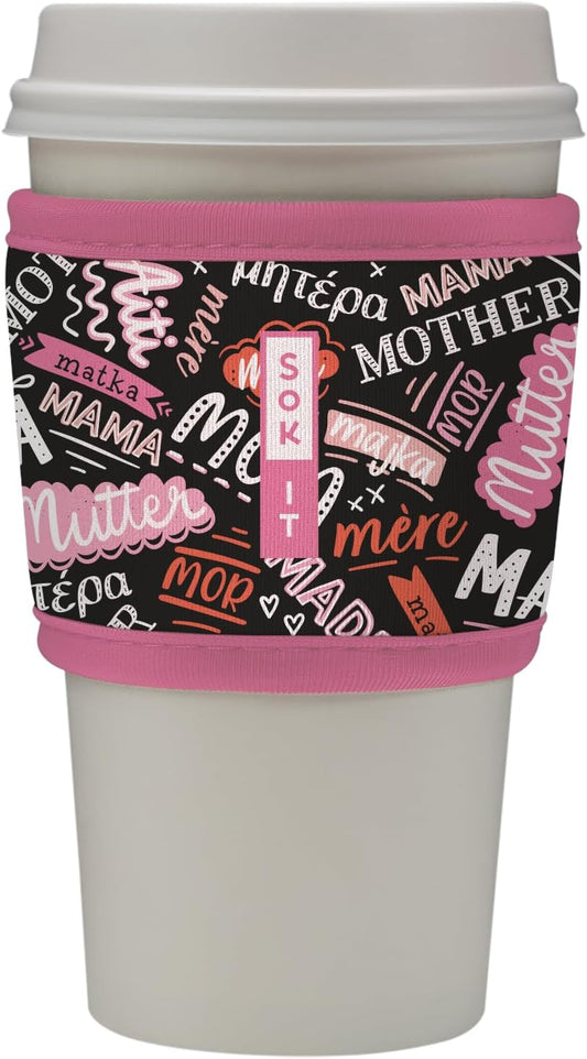 Sok It HotSok Coffee & Tea Reusable Insulated Neoprene Cup Sleeve (Mom Love)