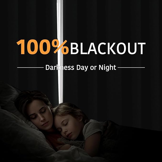 RYB HOME 100% Blackout Doorway Curtains, Closet Curtain - Image 3