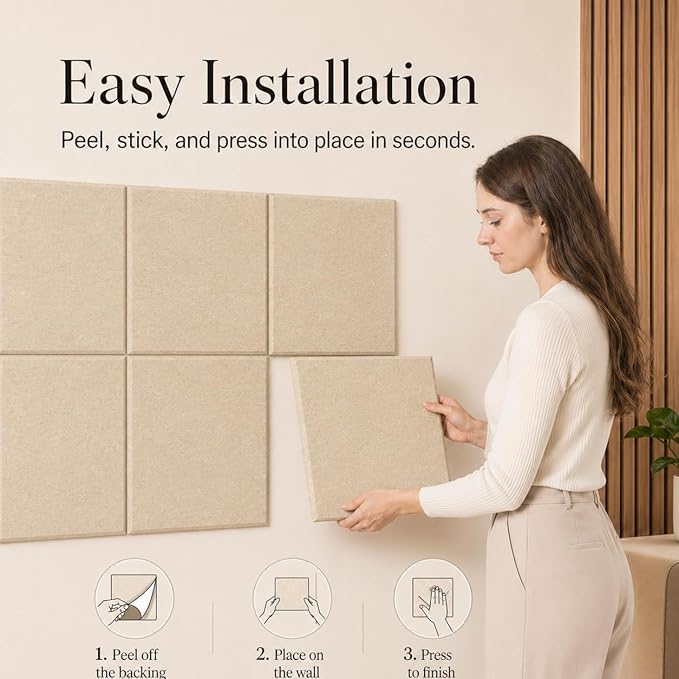 Large Cork Boards for Walls – 36" x 24" Self Adhesive Felt Wall Tiles - Image 4