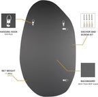 BOMINICA Irregular Wall Mirror Asymmetrical Mirror, Decorative Wall Mirror - Image 6