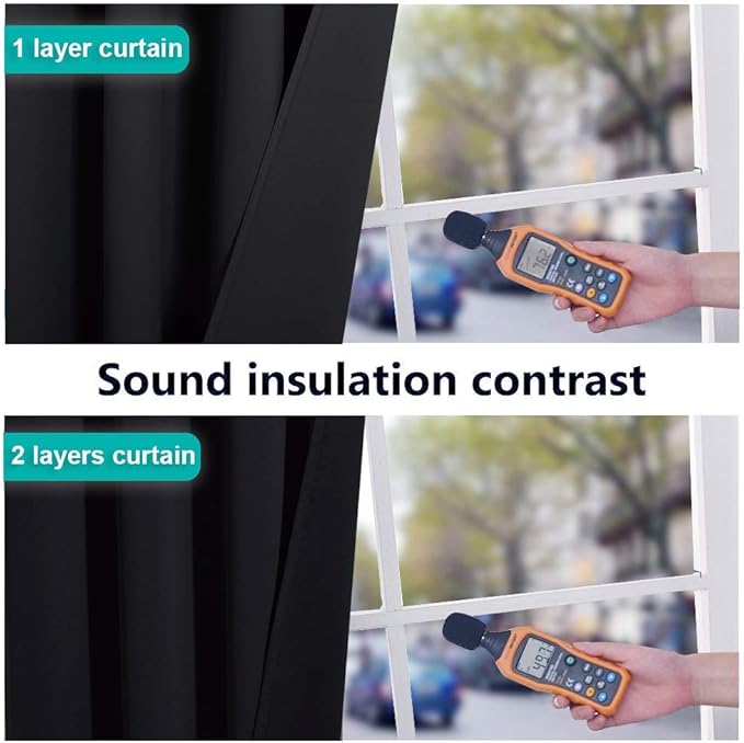 NICETOWN High-End Thermal Kitchen Curtains, Full Blackout Curtains 84 Inches - Image 4