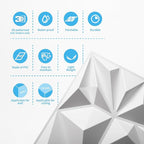 Art3d 33-Pack 3D Wall Panels for Interior Wall Decor, Modern Diamond Textured - Image 6