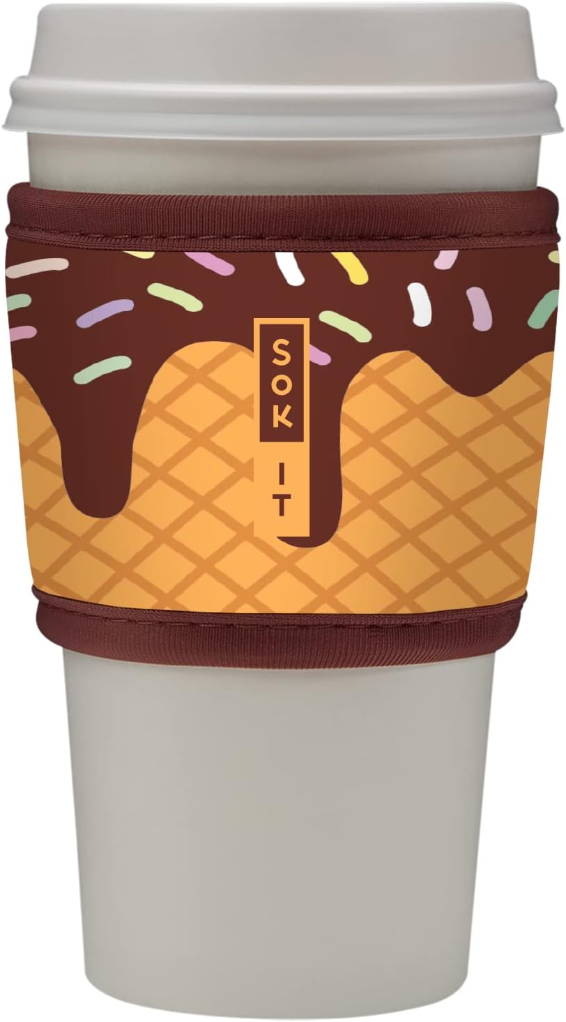 Sok It HotSok Coffee & Tea Reusable Insulated Neoprene Cup Sleeve (I Scream You Scream)