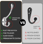 Wall Hooks for Hanging, 20-Pcs Heavy Duty Metal Coat Hooks, for Living Room - Image 5