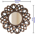 Retro Gold Mirrors for Wall Pack of 3. Geometric Lines Round Mirrors. More - Image 6