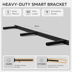 Homeforia 42 inch Wood Floating Shelf, High End Solid Natural Wood 42inch Large - Image 5