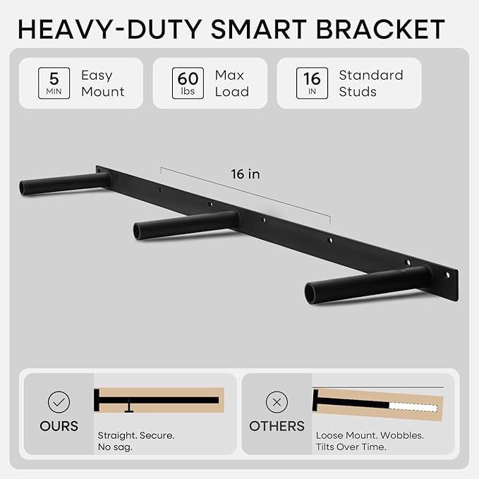 Homeforia 48 inch Golden Oak Floating Shelf, High End Solid Real Wood 48inch - Image 4