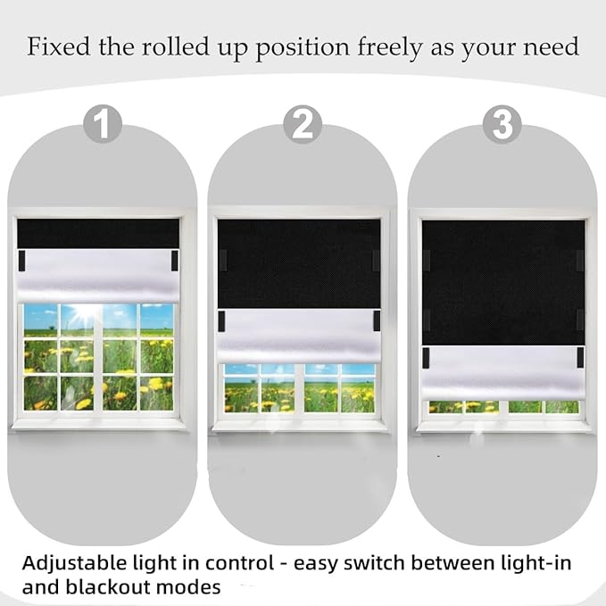 100% Blackout Blind Magnetic Blackout Window Cover 118 x 57Inch, Media Room - Image 3