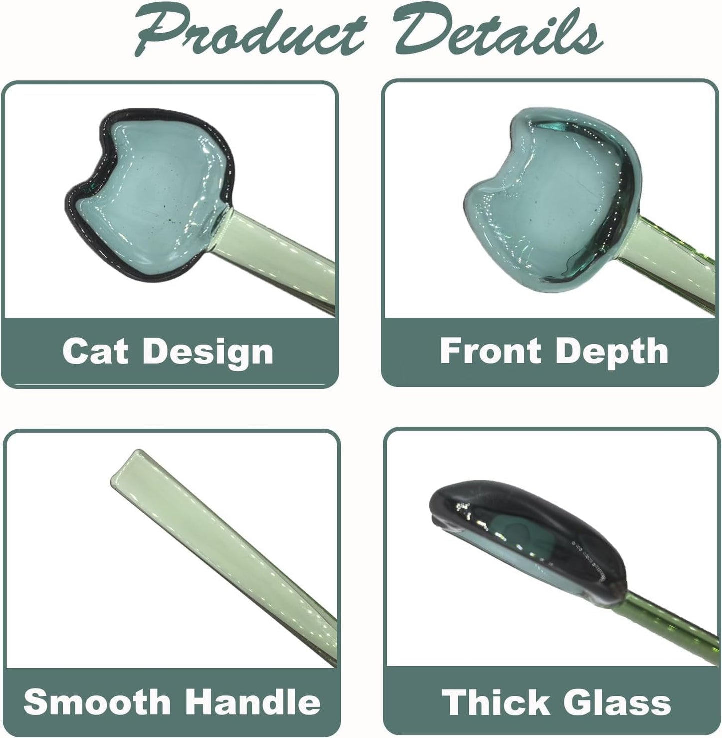 5 Pieces Coffee Spoons, Glass Coffee Stirring Spoon, Espresso Stirring Spoon, Coffee Teaspoons, 6inch Coffee Stirrers for Tea Cocktail Milkshake Cold Drink Home Bar Party