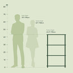 Furinno Turn-N-Tube 4-Tier Multipurpose Shelf Display Rack, Round Tubes - Image 5