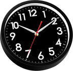 AKCISOT Wall ClockModern Black Silent Non Ticking Wall Clocks Battery Operated - Image 4