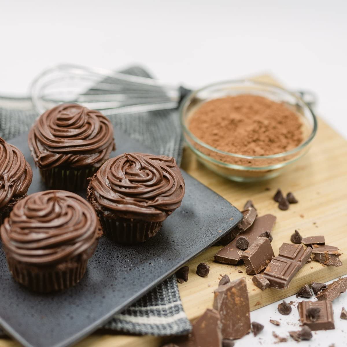 ProDough High Protein- Gluten Free Cupcake Mix, Low Carb, 13g of Protein per Cupcake, No Added Sugars, Keto Friendly, Makes 12, Healthy Dessert (Chocolate)