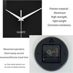 XFM Minimalist Wall Clocks Battery Operated 20 Inch Large Black Wall Clock - Image 6