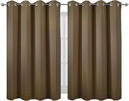 LEMOMO Brown Thermal Blackout Curtains/52 x 45 Inch/Set of 2 Panels Room - Image 2