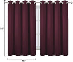 LEMOMO Blackout Curtains 52 x 45 inch/Burgundy Red Curtains Set of 2 - Image 10