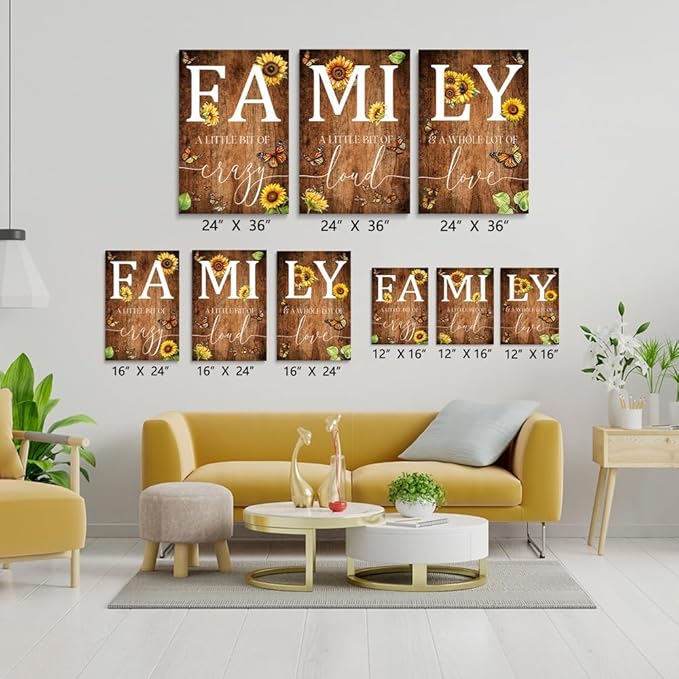 GUBIYU Farmhouse Family Wall Art Set of 3, Rustic Wall Decor - Image 6
