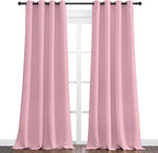 NICETOWN Crystal Pink Blackout Curtains 102" Long - Image 2