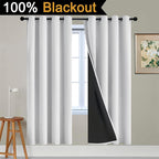 Yakamok 100% Blackout Curtains 72 Inches Long, 2 Thick Layers Heat and Full - Image 2