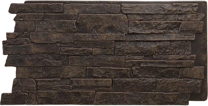 EverStone Acadia Ledge Faux Stone Panel, Alder Creek Color by EkenaMillwork