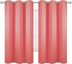 LEMOMO Coral Blackout Curtains 42 x 63 Inch Length/Set of 2 Curtain - Image 2