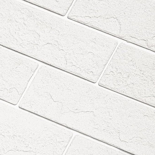 100 Old Town White Faux Brick Wall Tiles, 3D Thin Brick Veneers by TORURAL