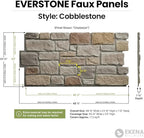 EverStone Cobblestone Faux Stone Panel, Shadow Moss Color - Image 2