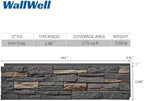 Faux Stone Wall Panels 2-Pack PU Stone Veneer Siding, Mortarless 46.25x12.88 - Image 5