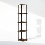 Furinno Turn-N-Tube Storage Shelves, 5-Tier Book Shelf, Corner Shelf, Toolless - Image 4