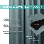 NICETOWN Greyish Blue 100% Blackout Lined Curtains, 2 Thick Layers Completely - Image 6