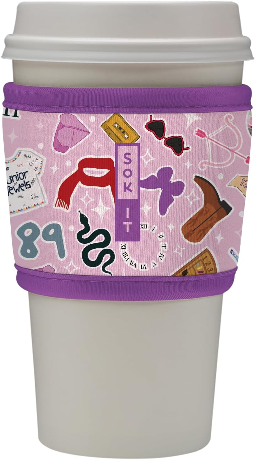 Sok It HotSok Coffee & Tea Reusable Insulated Neoprene Cup Sleeve (On Tour)