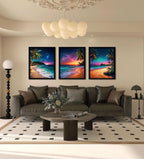Beach Sunset Black Framed Wall Art - Image 4
