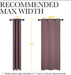 NICETOWN Bedroom Curtain Panels Blackout Draperies, Dry Rose, 1 Pair, 34 by - Image 7