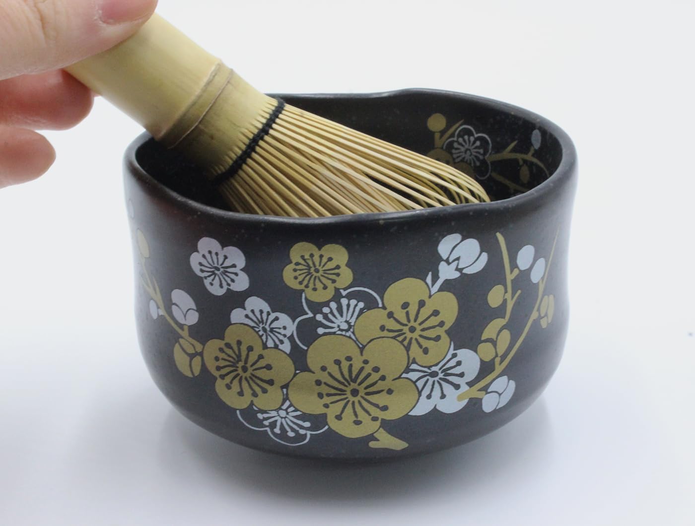 Japanese Traditional Handcrafted Matcha Chawan Tea Bowl Cup Set of 5 Ceremony Tableware Pottery (Hannnari Wan Zoroi Tenmoku)