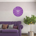 XNM Large Wall Clock for Girls Room 20 Inch Purple Clock Battery Operated Glass - Image 4