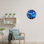 Blue Wall Clocks for Living Room 14 Inch Analog Wall Clock Battery Operated - Image 5