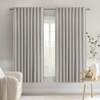 MIULEE Stone Back Tab Blackout Curtains 63 Inch Length 2 Panels Set by MIULEE