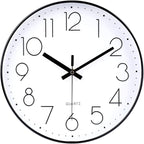 jomparis Black Wall Clock 13 1/2 Inches Silent Non Ticking Battery Operated by JOMPARIS