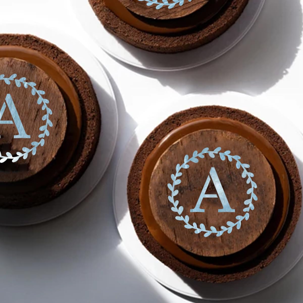 Letter Stencils for Coffee Cookie Decorating - 42 Pack Alphabet Letter and Number Stencil Templates for Cakes Cookies Airbrush, Reusable Stencils for Wood Crafts Painting & Coffee Cookie Baking