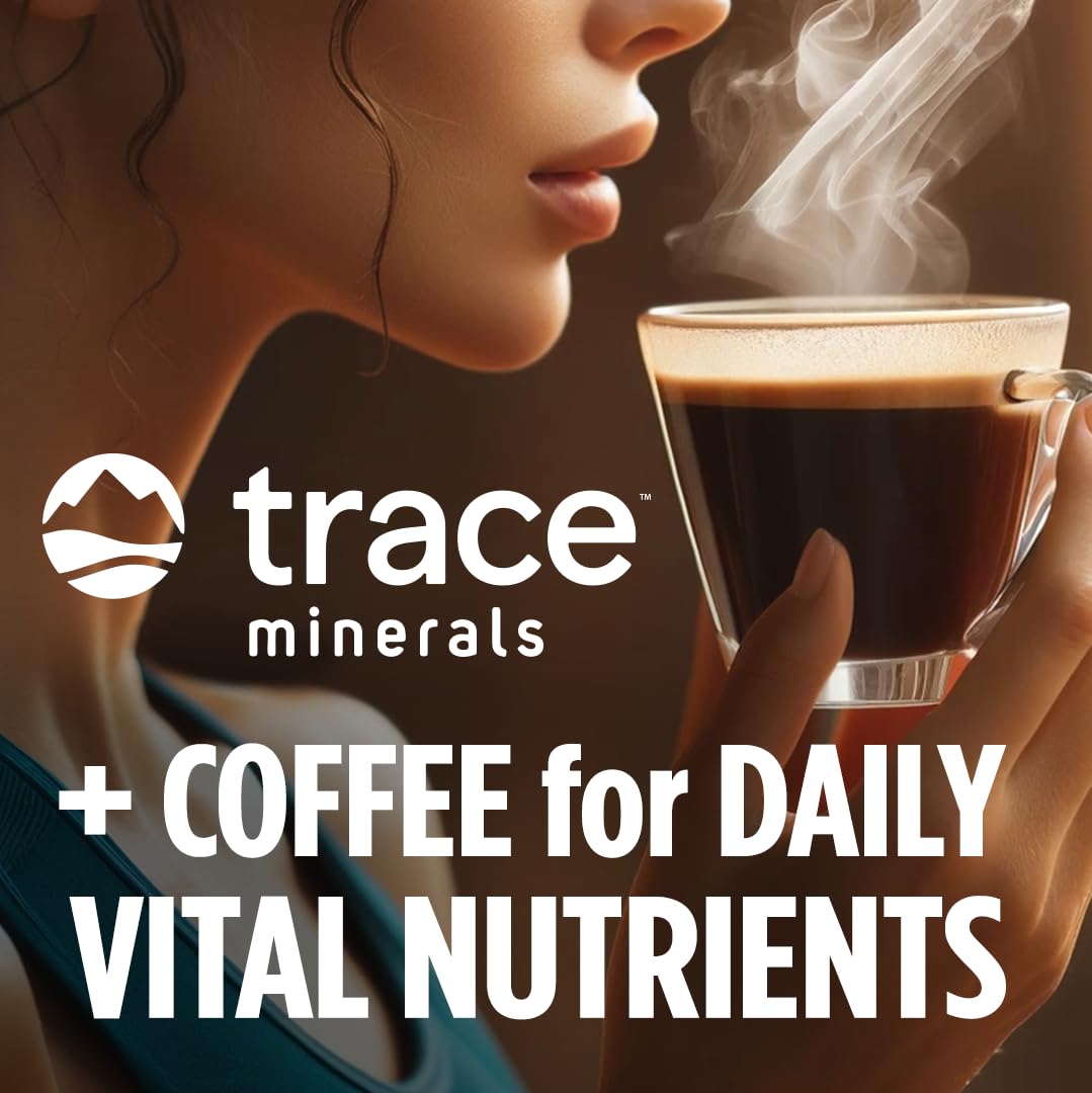 VitaCup Mineral Coffee with Trace Minerals, Hydrate, Replenish & Restore w/All Natural Sea Minerals, Electrolytes, Organic Coffee, Single Origin, Medium Dark Roast, Ground Coffee, 2 Bags 10oz Each