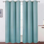 LEMOMO Stone Blue Thermal Blackout Curtains/38 x 84 Inch/Set of 2 Panels Room by Lemomo
