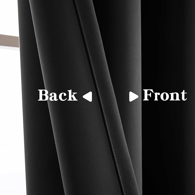 IGEMAEVE Blackout Curtains 90 Inch Length 2 Panels Set, Rod Pocket Energy - Image 4