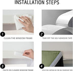 AJAZZ 100% Blackout Shades Window Cover Self Adhesive Curtains Sticky Curtain - Image 3