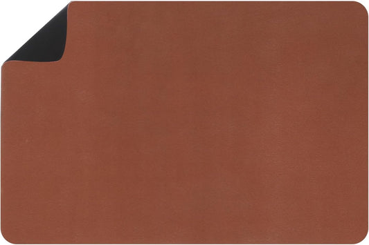 uxcell Silicone Mats for Kitchen Counter, 23.6" x 15.7" Non-Slip Countertop Protector Mat Heat Resistant Coffee Mat Waterproof Table Placemat, Brown