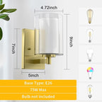 Kalium Wall Sconces Set of Two for Bathroom Bedroom Living Room Hallway Indoor - Image 8