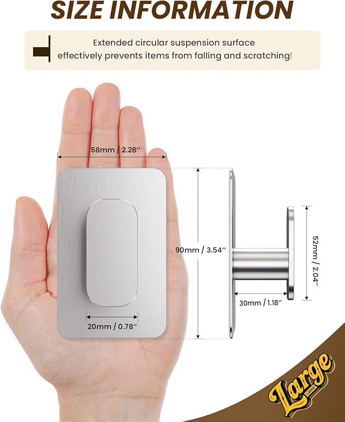 Large Heavy Duty Wall Hooks - 26lb Max - Image 2