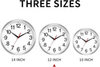 Rohioue 12 Inch Wall Clock Modern Battery Operated Silent Non Ticking Analog - Image 2