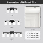 FonmYim Black Bathroom Light Fixtures, 4-Light Modern Vanity Light Over Mirror - Image 7