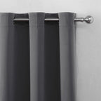 LEMOMO Blackout Curtains 52 x 90 Inch Long Frost Grey Curtains Set of 2 Panels - Image 6