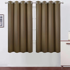 LEMOMO Brown Blackout Curtains 52 x 63 Inch Length/Set of 2 Curtain by Lemomo