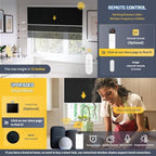 Motorized Blinds with Remote, Grasscloth Fabric Smart Blinds with Valance Cover - Image 5